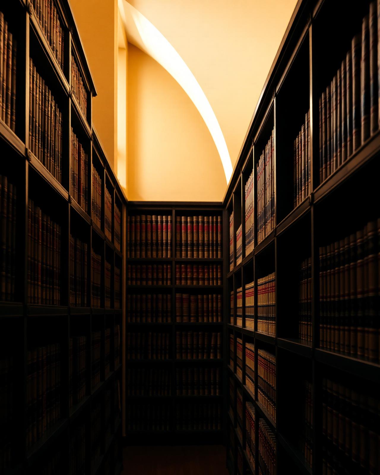 Bibliotecă juridică — volume legate, simbol al expertizei